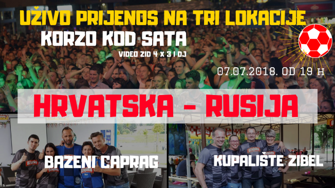Uživo gledanje utakmice Hrvatska-Rusija na tri lokacije